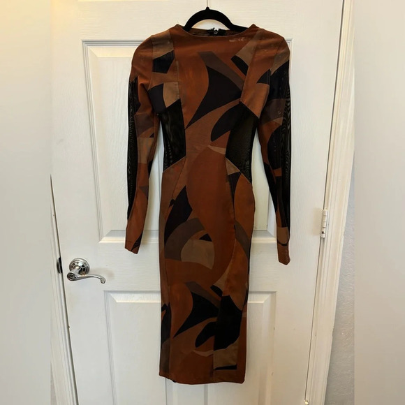 House of CB CASSIDY BROWN PRINT MIDI DRESS XS - Picture 4 of 6